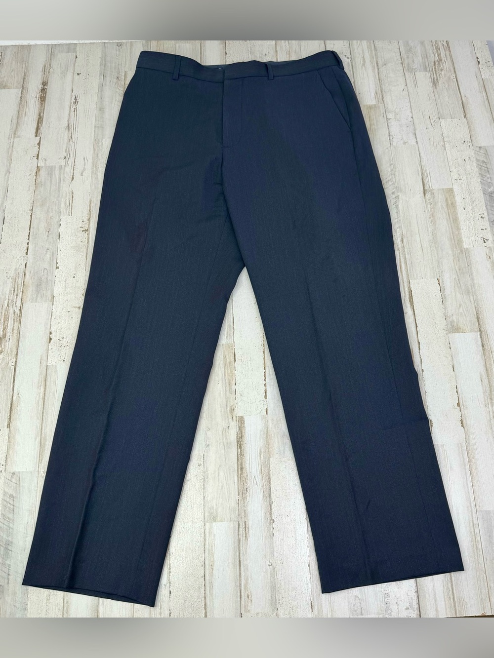 J.Crew Pants Mens 35x32 Navy Blue Wool Dress Suit Trouser - Picture 1 of 10